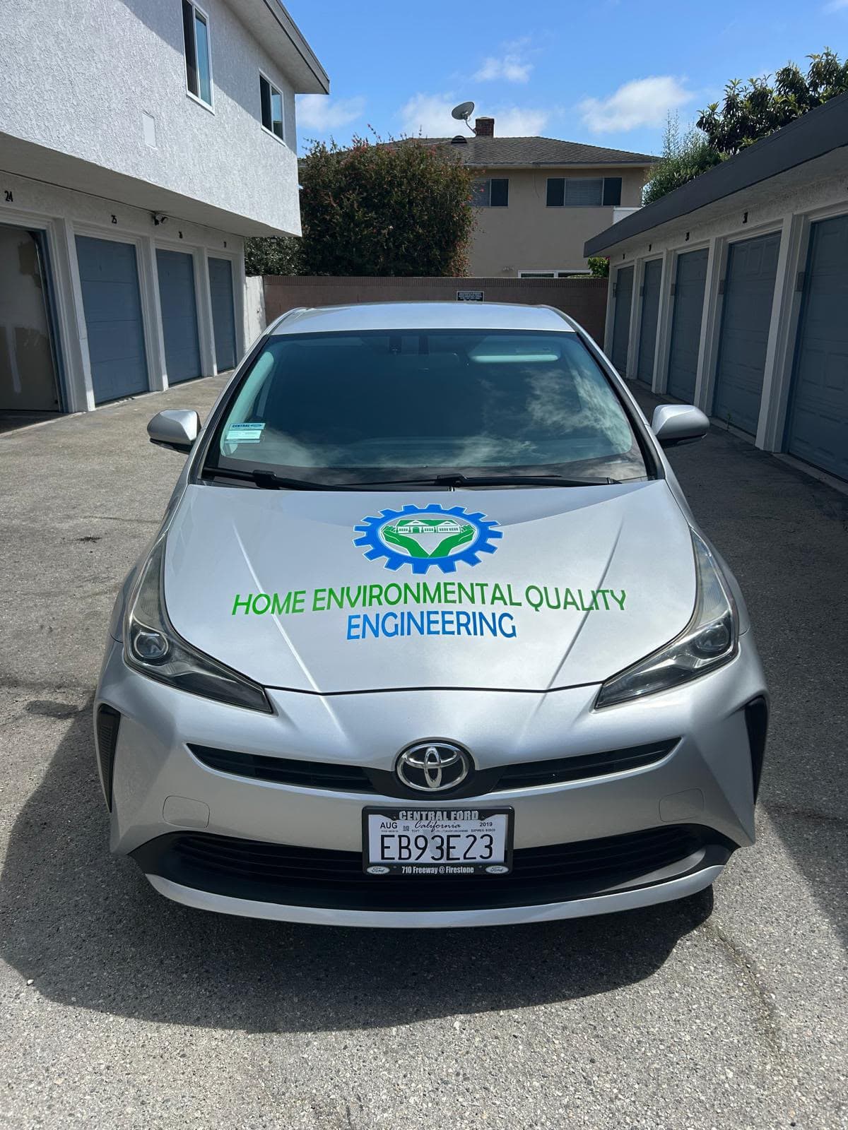 Home Environmental Quality Engineering branded inspection vehicle